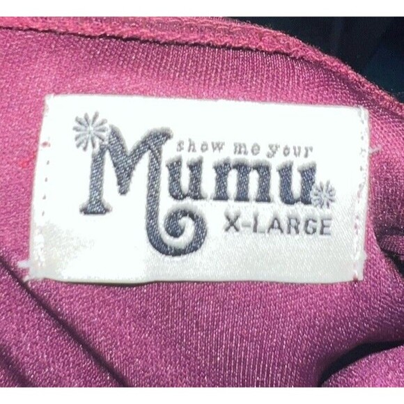 Show Me Your Mumu Kendall Maxi Dress Merlot Chiffon Sleeveless Floor Length XL - Picture 11 of 12